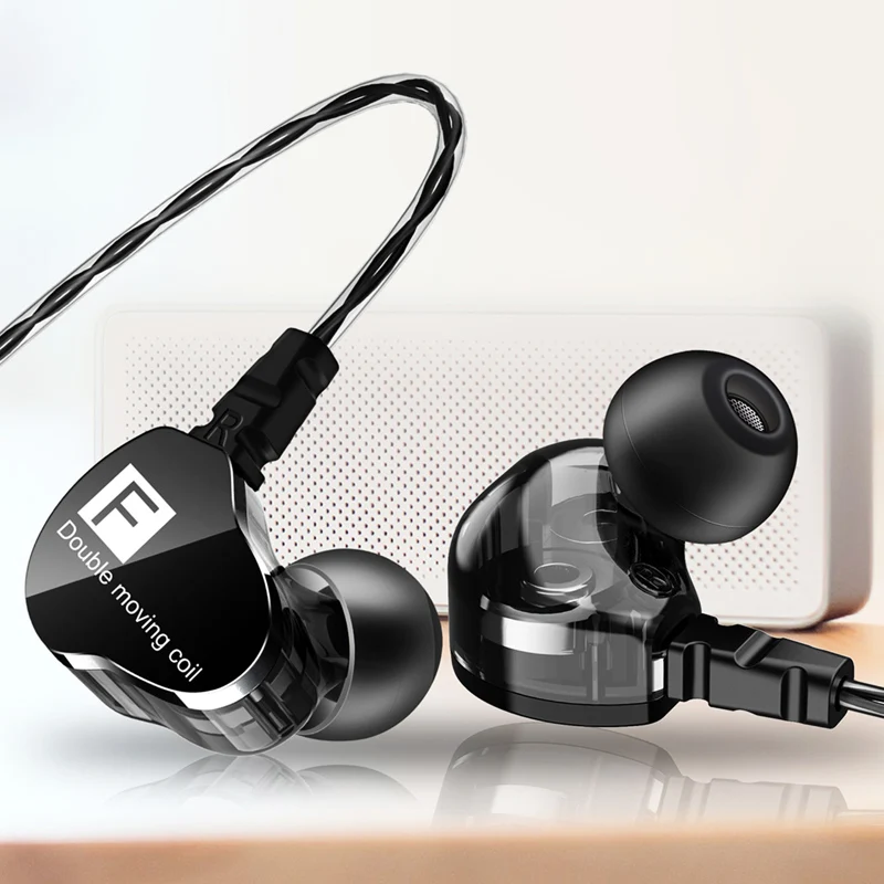 2018 Новая мода Fonge F4 проводные наушники бас тяжелый двойной драйвер стерео HIFI наушники спортивные музыкальные наушники с микрофоном для смар... 2018 Новая мода Fonge F4 проводные наушники бас тяжелый двойной драйвер стерео HIFI наушники спортивные музыкальные наушники с микрофоном для смар...