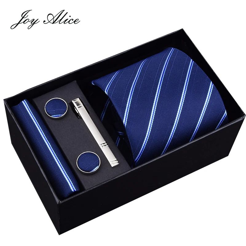Gift box 24 Styles striped Mens Skinny Ties set Plain Gravata Ties