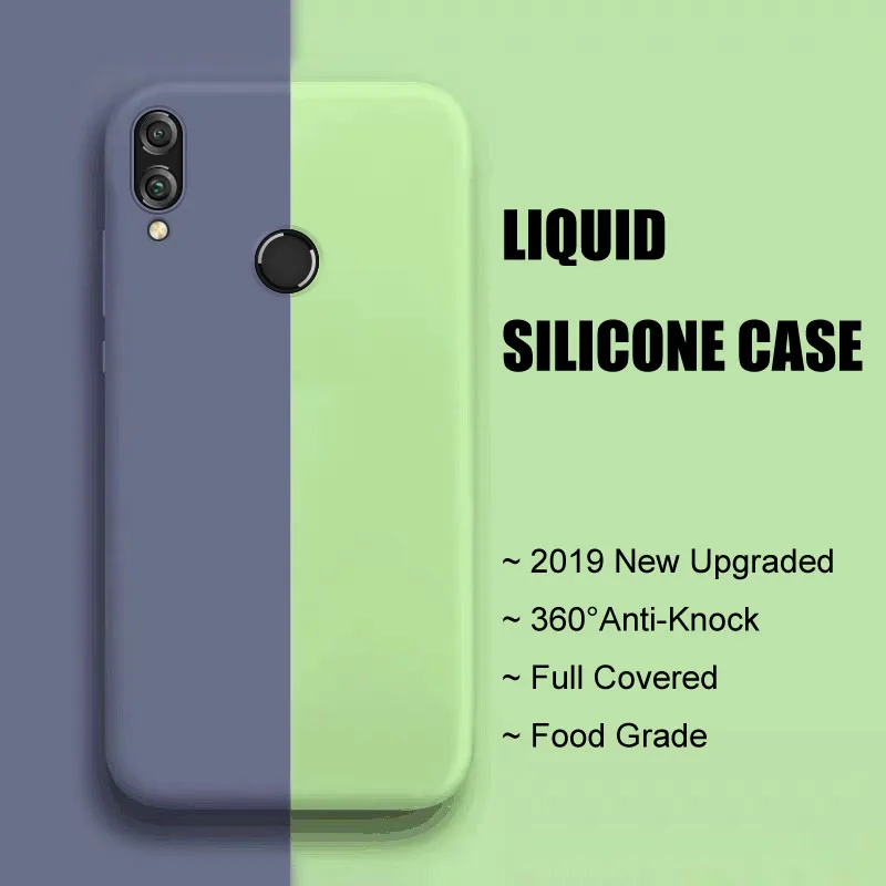 

Huawei Honor 8X Full Protector Case Phone Case For Huawei Honor8X Soft Case Plain Liquid Silicone Back Cover