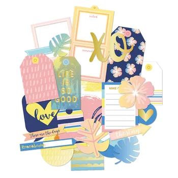 

Lovedoki Midsummer Series Stickers Pack Colorful Flake Sticker Cardstock Card Notebook Scrapbook Diy Accessories Cute Stationery