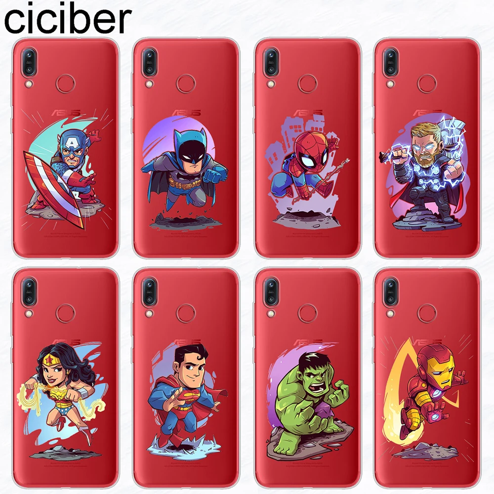 

ciciber Marvel DC Phone Case Coque for ASUS Zenfone Max Plus Pro M1 ZB555KL ZB570TL ZB601KL ZB602KL Soft Silicone Cover Funda