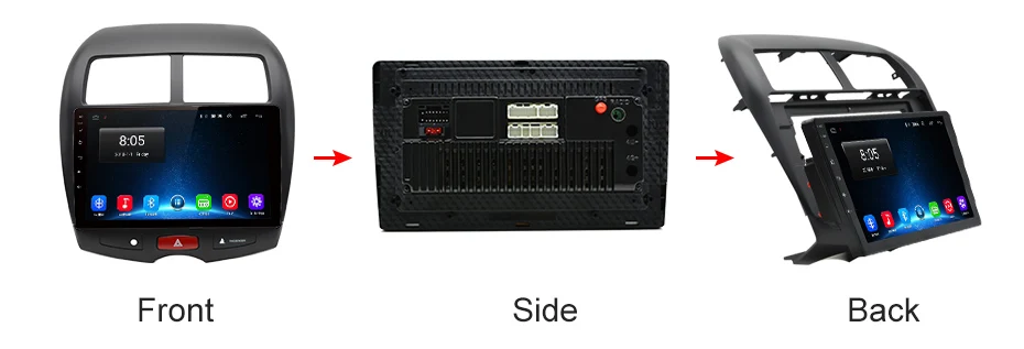 Sale AWESAFE 2 din Android 8.1 Car Radio Multimedia video player gps navigation For Mitsubishi ASX 2010-2018 gps headunit 4g wifi ips 19