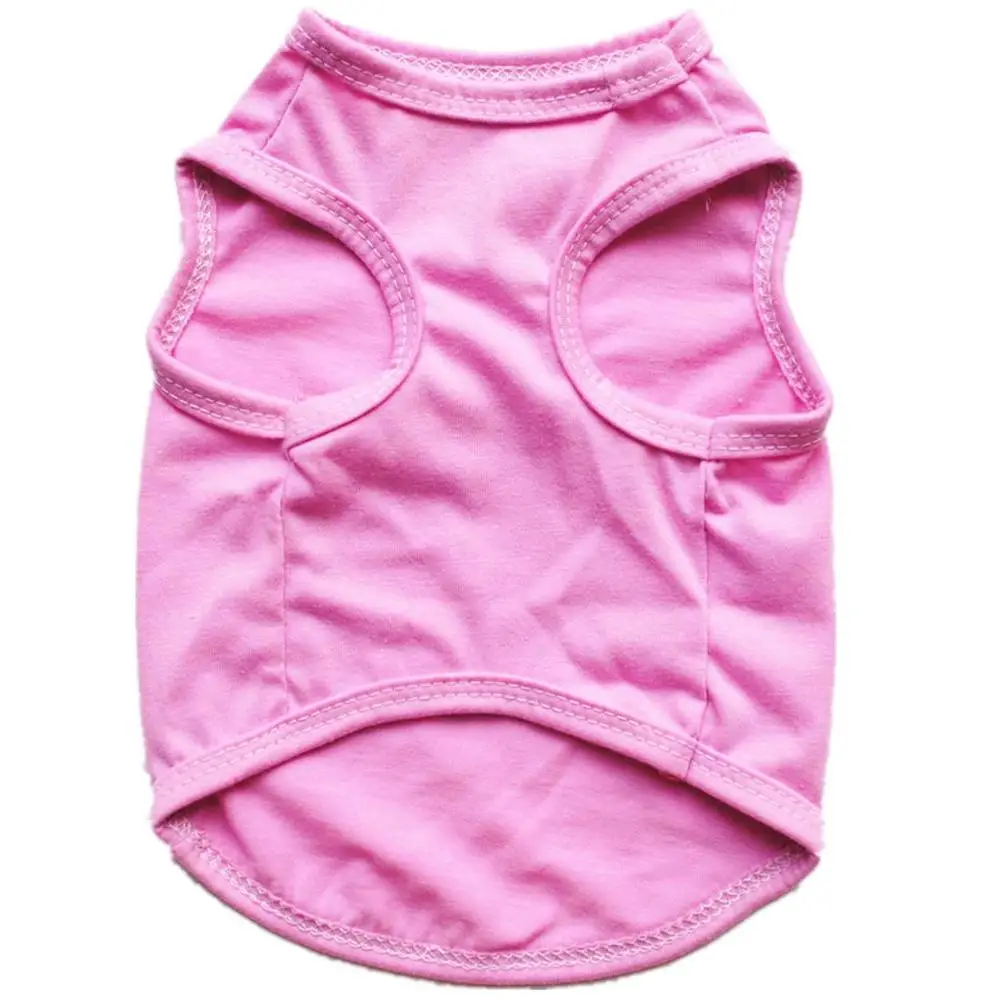 Solid color Dog Shirt Cheap Dog Clothes For Small Dogs Summer Chihuahua T shirt Cute Puppy Vest Yorkshire Terrier Pet Clothes