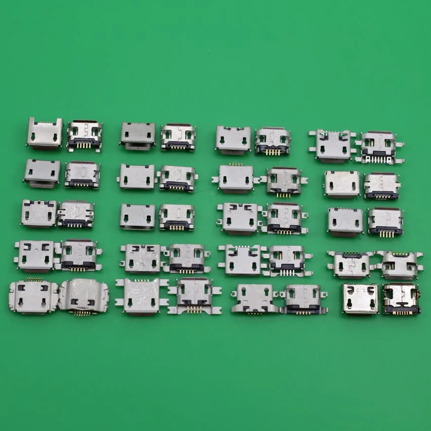 YuXi 20 моделей Micro USB Jack 5P 5 контактный разъем для зарядки микс SMD DIP V8 порт и передачи