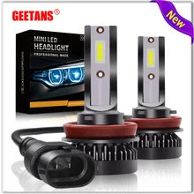 GEETANS H7 светодиодный лампы H1 9005 9006 H11 светодиодный туман светильник 2 шт ультра мини комплект HB3 HB4 H8 H9 авто светодиодные лампы 12 В автомобилей головной светильник