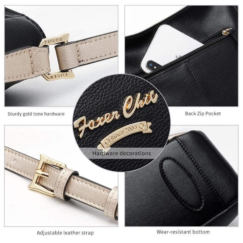  FOXER Brand Lady Shoulder Bag Soft Crossbody Bags Women's High Capacity Hobos Bag Purse Female Luxu - 32902611438