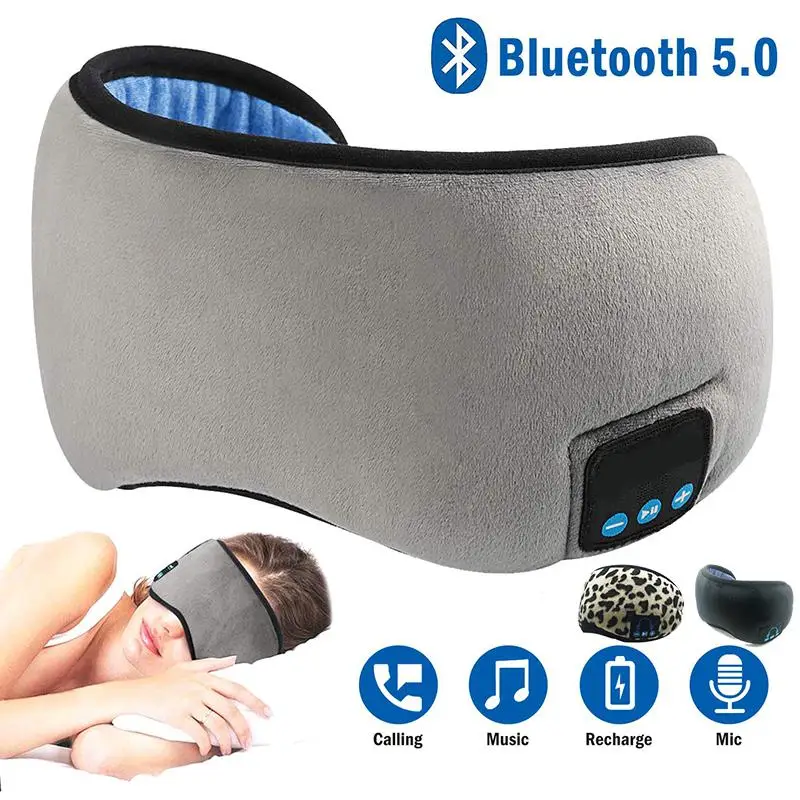 Bluetooth наушники для сна маска для сна Беспроводная маска для сна Наушники для путешествий тени для глаз со встроенными динамиками микрофон Громкая связь d29