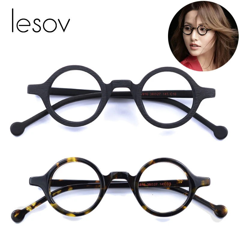 

Lesov Retro Circle Eye Glasses Frame Women Vintage Round Lens Glasses Optical Spectacle Frame Men Vintage Eyeglasses Frames New
