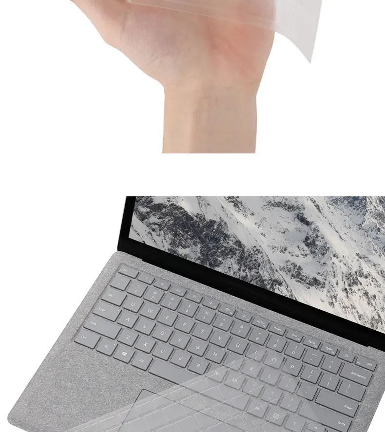 Моющаяся прозрачная клавиатура из ТПУ чехол для microsoft Surface Book 13,5 ''Клавиатура ноутбука водонепроницаемый чехол пленка для поверхностной книги