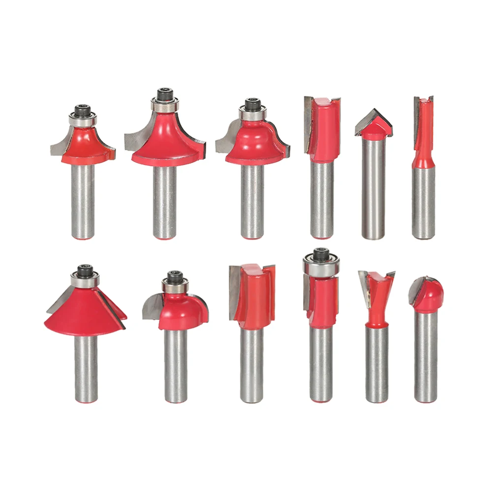 12PCS 8mm Floor Handmade Engraving Cutting Milling Cutter Router Bit
