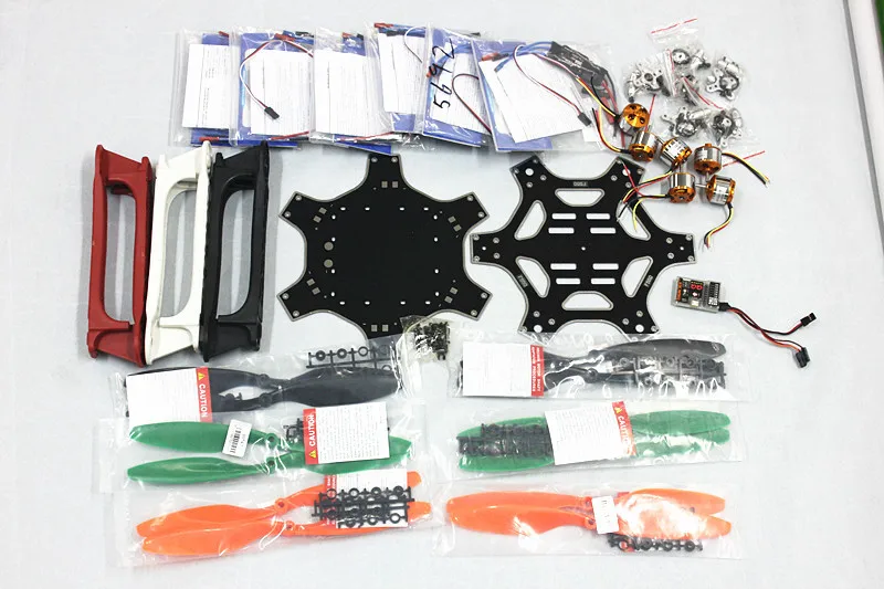 

JMT F550 Hexa-Rotor Air Frame FlameWheel Kit QQ SUPER Multi-rotor Flight Control HexaCopter RTF W/ ESC Motor Propeller