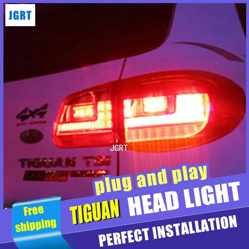 

Car Styling for VW Tiguan Taillight assembly 2010-2012 Tiguan LED Tail Light Rear Lamp LED DRL+Brake with hid kit 2pcs.