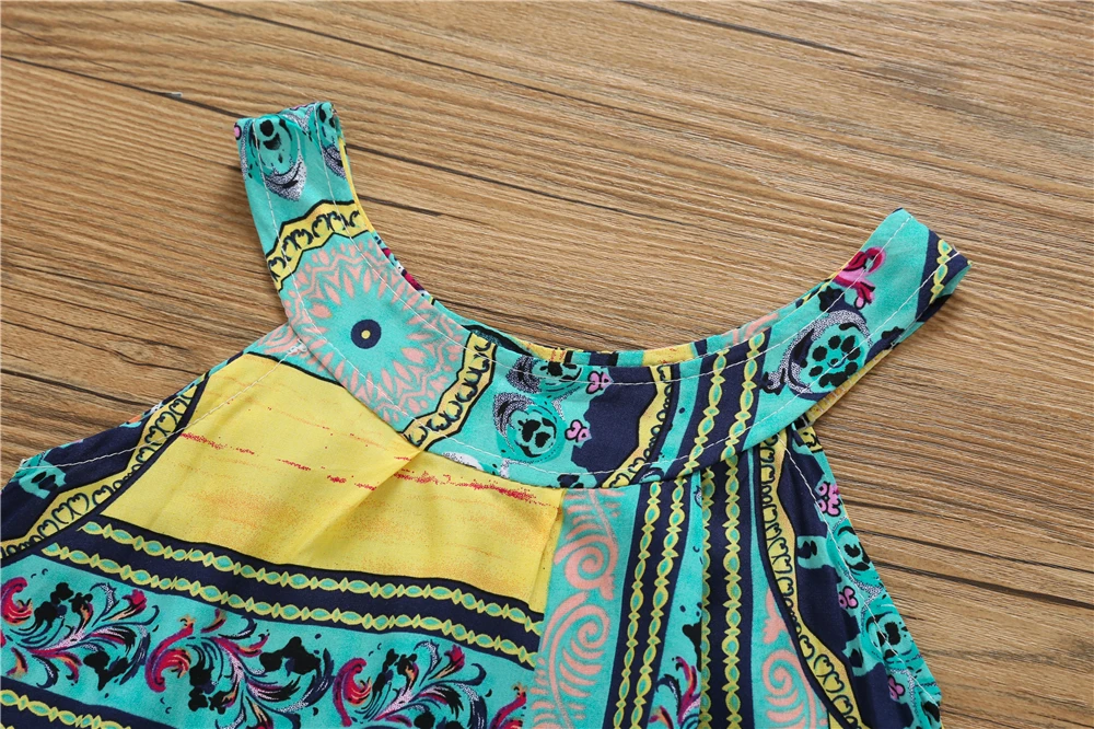 2Pcs Girls Clothes Sets 2018 Summer Kids Outfits Casual Beach Children Clothing Girls Fashion Floral Print Top Pants Sport Suits (2)