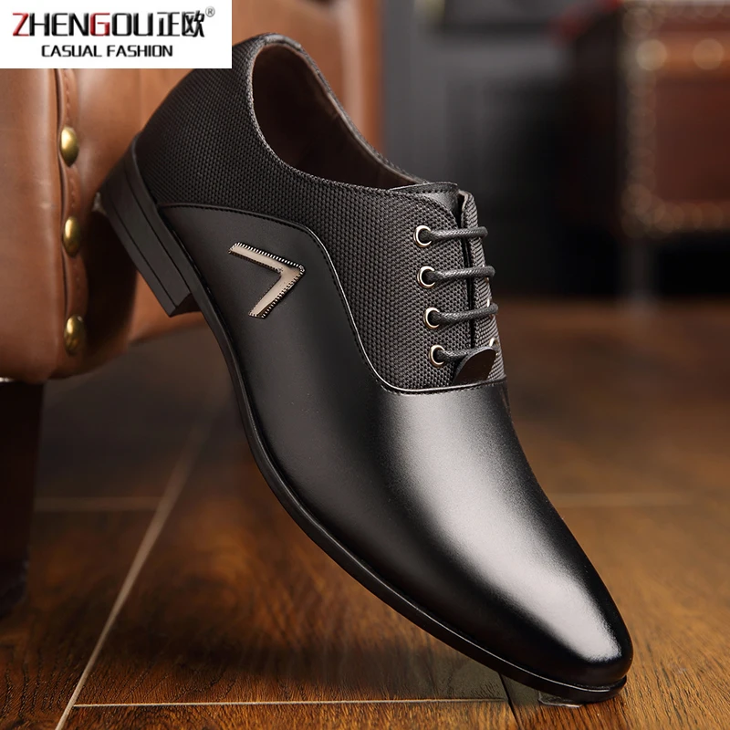

zhengou Formal Fashion Leather Luxury Dress Wedding Men Business Casual comfortable Oxford Italian handmade Shoes