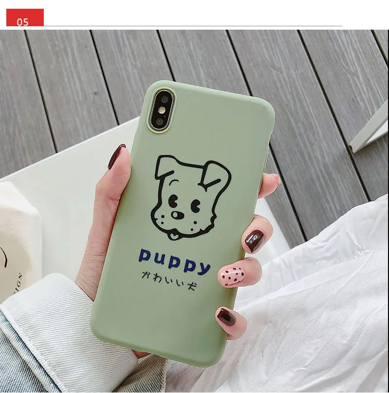 Dog Cat TPU Case For iPhone 8 8plus 7 7 Plus Phone Case Cute Silicone For iphone 6 s 6s Plus X XR XS Max Cases Cover Coque Bag (20)