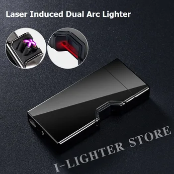 

Laser Sensor Ignition Switch Cigarette Lighter USB Rechargeable Dual Arc Lighter Infrared Cigar Plasma Pulse Lighter Luxury Gift