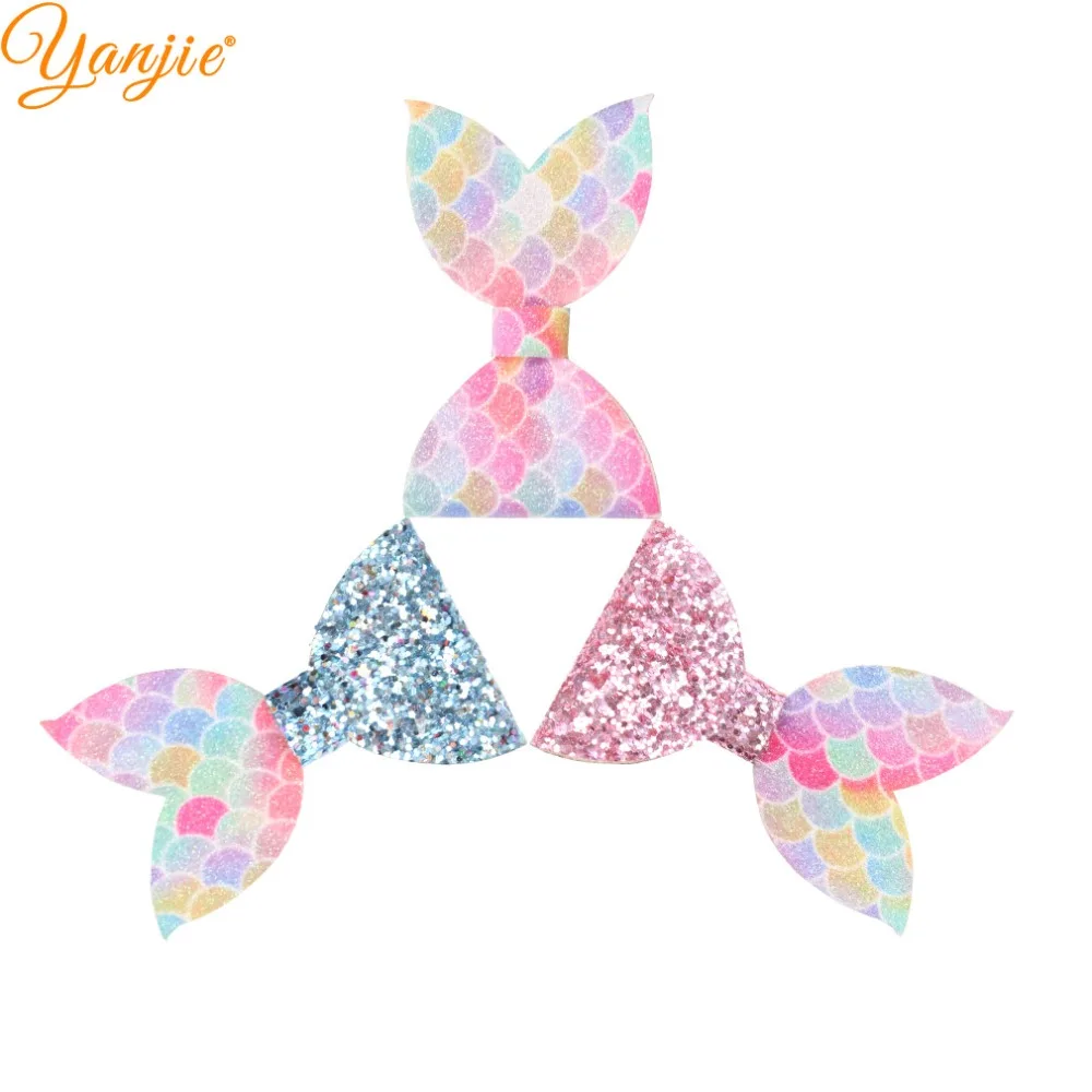 

12pcs/lot 2019 New 3" Mermaid Hair Clip For Kids Hair Bows Barrette Girl DIY Hair Accessories Cartoon Animal Headwear