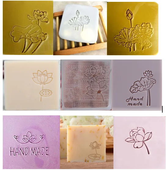 

lotus pattern handmade soap stamp clear Diy natural acrylic organic decorative soap making custom printing
