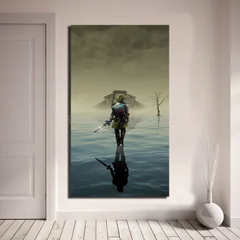 

The Legend Of Zelda Link Sword HD Wall Art Canvas Poster And Print Canvas Painting Decorative Picture For Living Room Home Decor