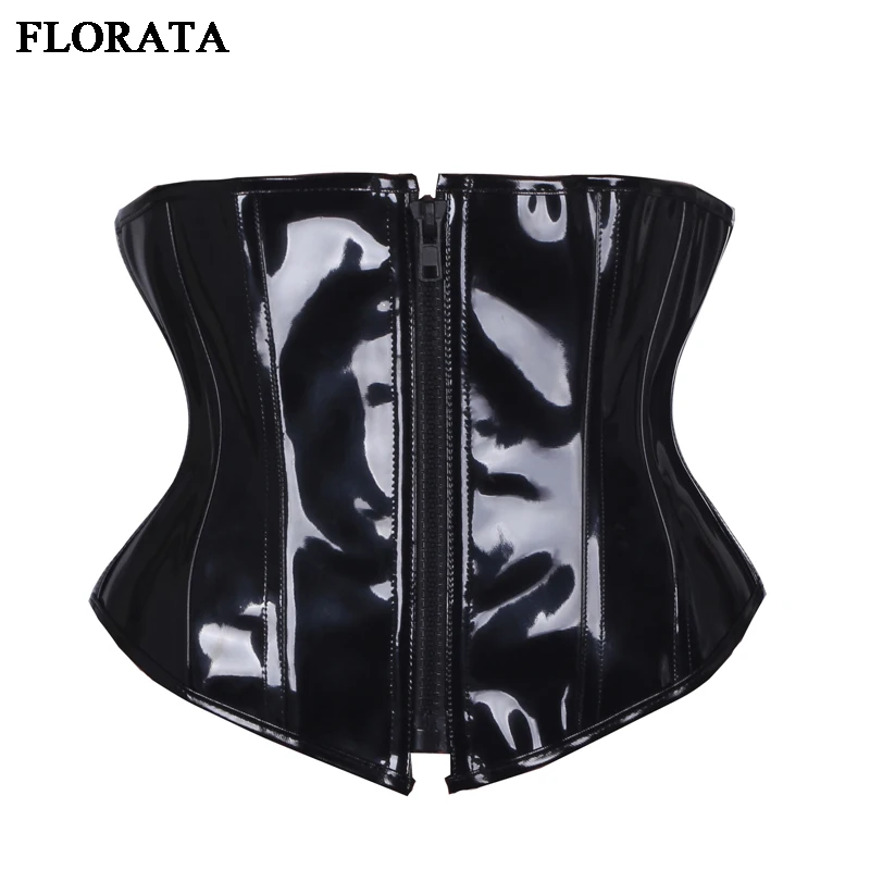 Женское нижнее белье Florata черное из ПВХ для похудения на лето и осень S 2XL|underbust