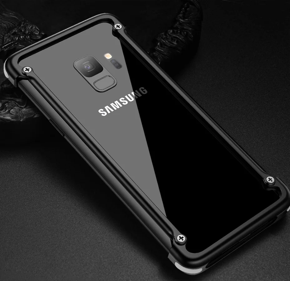 Oatsbasf водителя металлический корпус для Samsung Galaxy S9 личности водителя В виде ракушки для Galaxy S9 плюс металлический бампер чехол