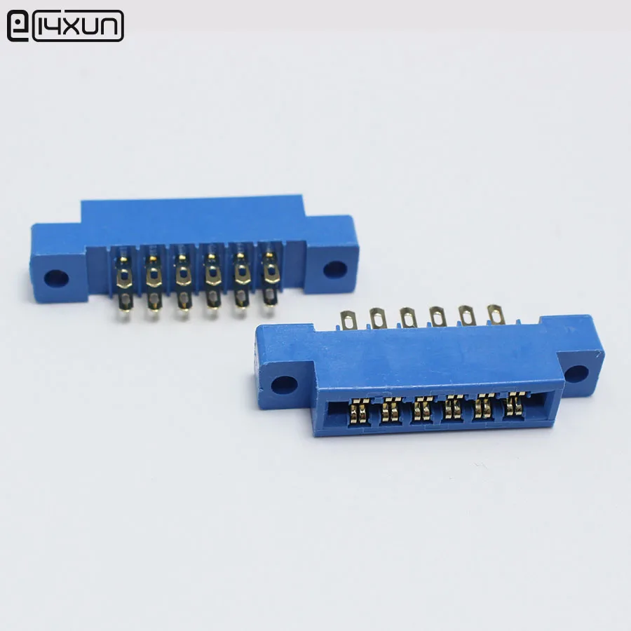 30 шт./лот 805 Краевой разъем для карты 3 96 мм Шаг 2x6 ряд 12 Pin PCB слот паяльная розетка