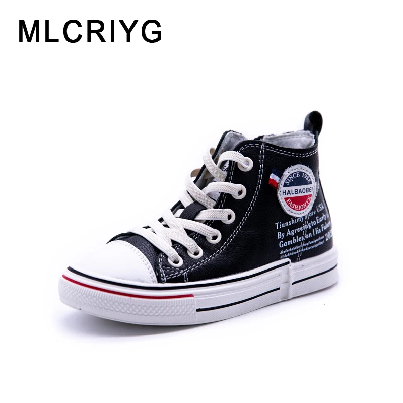 

Autumn Kids High Sport Sneakers Children White Shoes Baby Girls Mesh Casual Sneakers Boys Brand Genuine Leather Sneakers Trainer