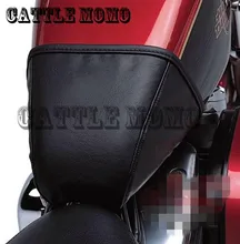 Equipado com um 4.5 galões tanque de combustível protetor capa tanque kit sutiã tampa do tanque de couro do plutônio para harley 883 1200 xl 2004 & up