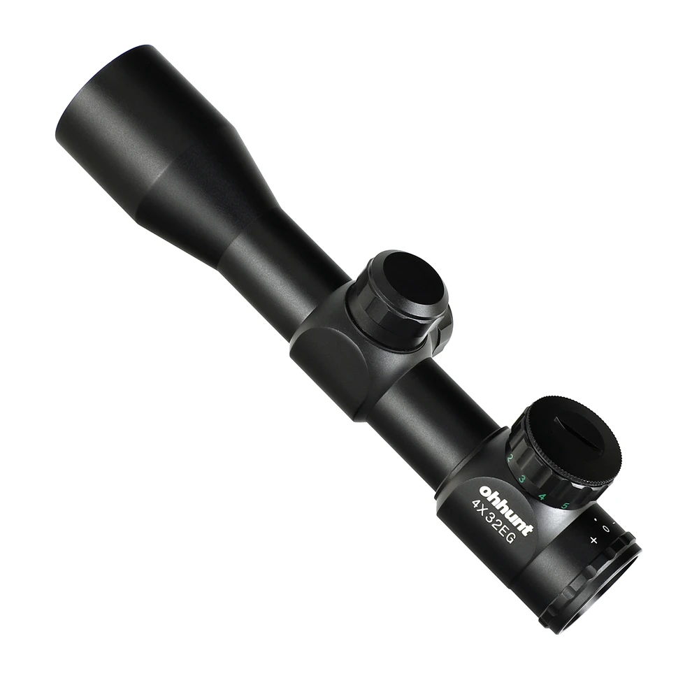 ohhunt 4x32EG 1 inch Compact Hunting Rifle Scope Tactical Optical Sight Red Green Illuminated Rangefinder Reticle Riflescope (6)