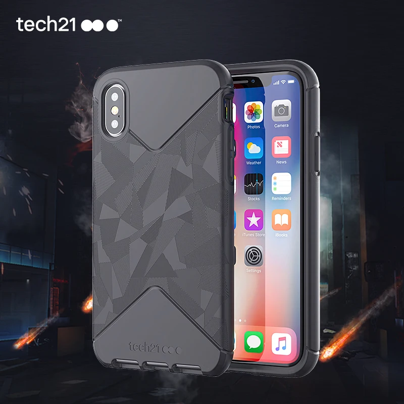 

For iphone x case Tech21ing EVO TACTICAL Drop Protective Impact Case Diamond pattern with Retail package TPU+D3O for iphone x