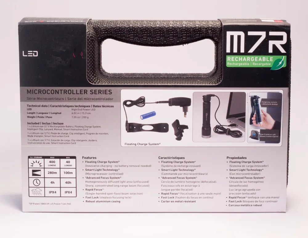 The powerful updated M7R Rechargeable LED Flashlight with 18650 Battery and Retail Packaging free shipping | Электроника