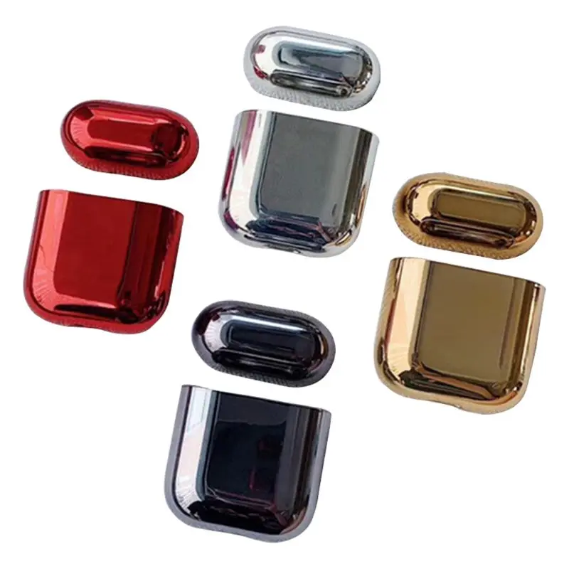 

1PC Electroplated Hard Shell Luxury Gold Box Earphone Shell Protective Case All New Anti-fall Cover For Airpods 2