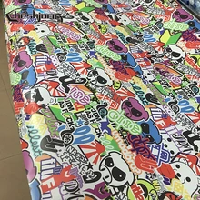 JDM illest Stickerbomb Graffiti Película del Abrigo Del Vinilo de la Etiqueta engomada de la Historieta Para Las Carreras De Autos Motos Barco Hojas