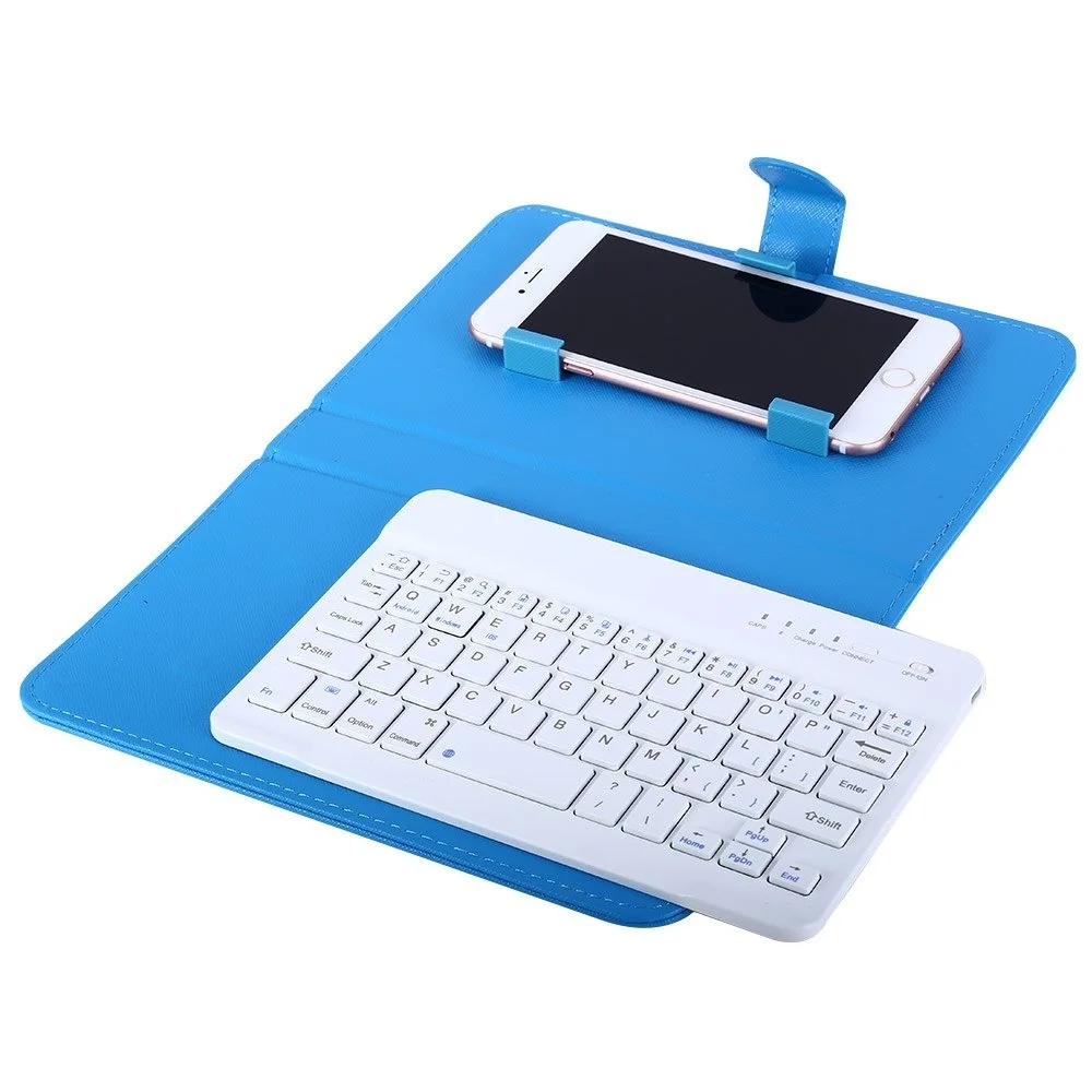  Phone Case Wireless Bluetooth V3.0 Keyboard Case Leather Cover with Stand Universal for 4.5 / 6.5 i