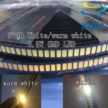 

1000pcs 5730 SMD LED CW-WW 5630 White/Warm white 5.7*3.0mm 40-60lm 150ma 5730 diode 0.5W 2850-3250K/6000-6500K SMD 5730 LED