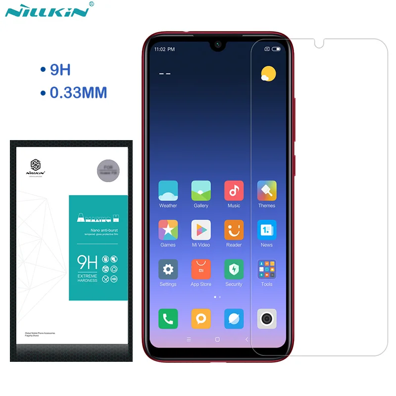 

Nillkin 0.33MM 9H Screen Protector for Xiaomi Redmi Note 7 Glass on Note 7 Pro Tempered Glass Protective Film for Redmi 7 Note7