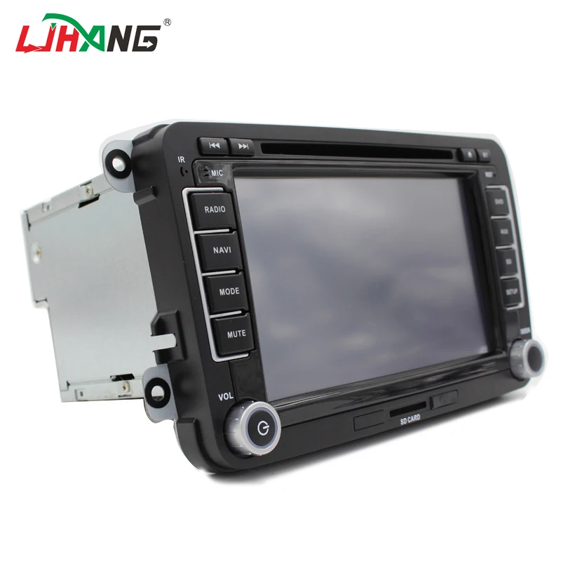 Top LJHANG 2 Din Car Multimedia Player For VW Passat B6 Jetta VW T5 Tiguan Octavia Fabia SEAT Leon GOLF GPS Navi Auto Stereo RDS FM 3