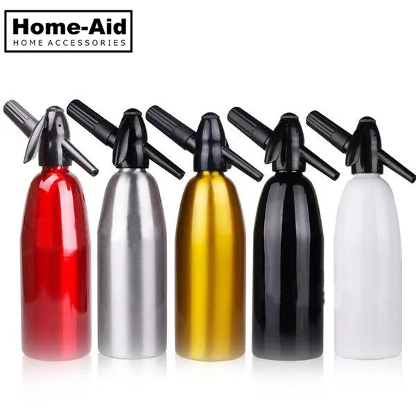 

1.0L Home Made Aluminum Soda Siphon Soda Water Machine Siphon CO2 Dispenser WATER Bubble Generator Cool Drink Aluminum Bar DIY