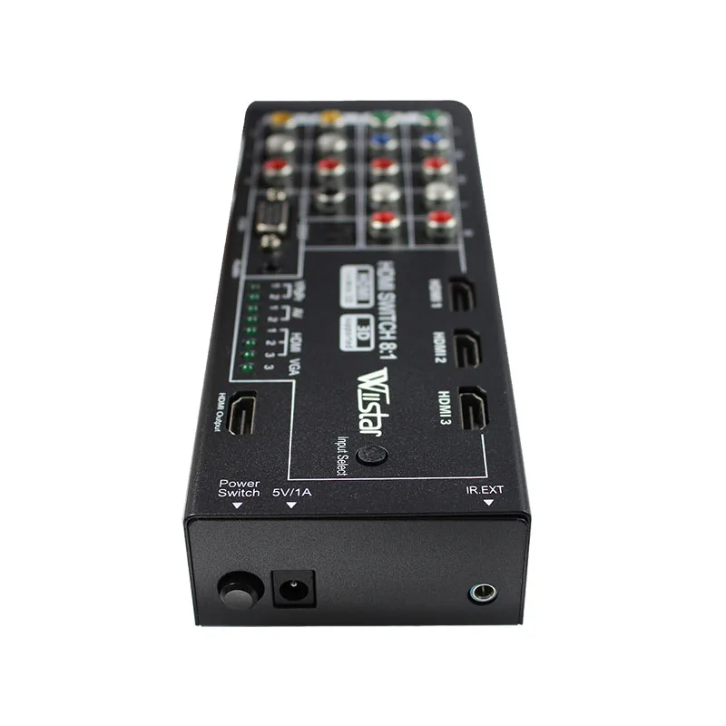  Wiistar Multi-functional HDMI Converter Switch 8 Input to HDMI+COAXIAL+SPDIF Output Support 3D and 