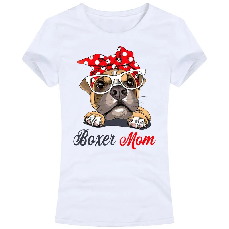 Boston Boxer, бульдог, трость, Корсо, женские футболки для мам, футболки с коротким рукавом, модные повседневные милые животные, собака, терьер, милые забавные животные - Цвет: 18