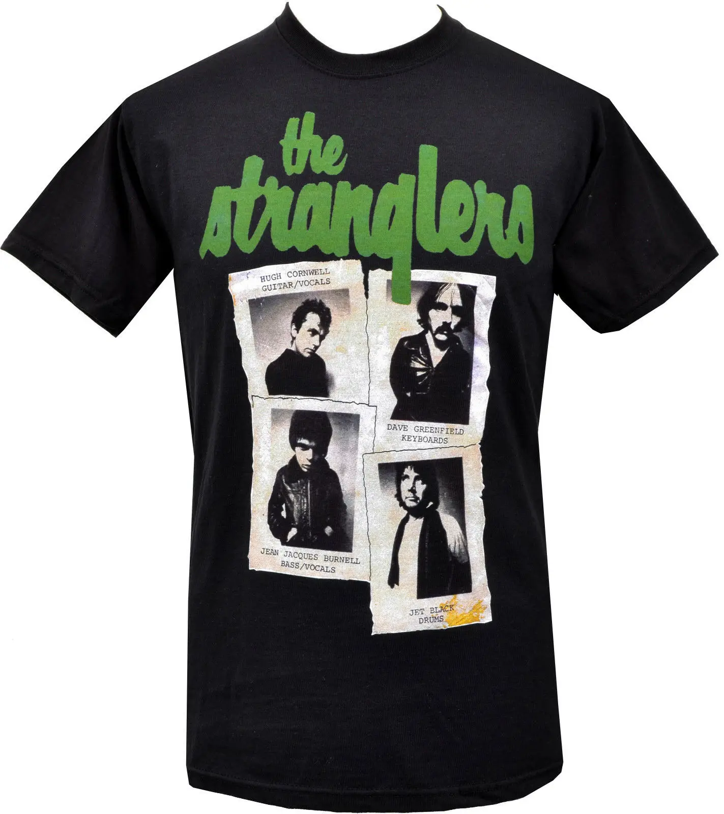 Мужская черная футболка THE STRANGLERS PUNK ROCK 1977 POLAROID GREEN PHOTO S 5XL хип хоп забавная мужские