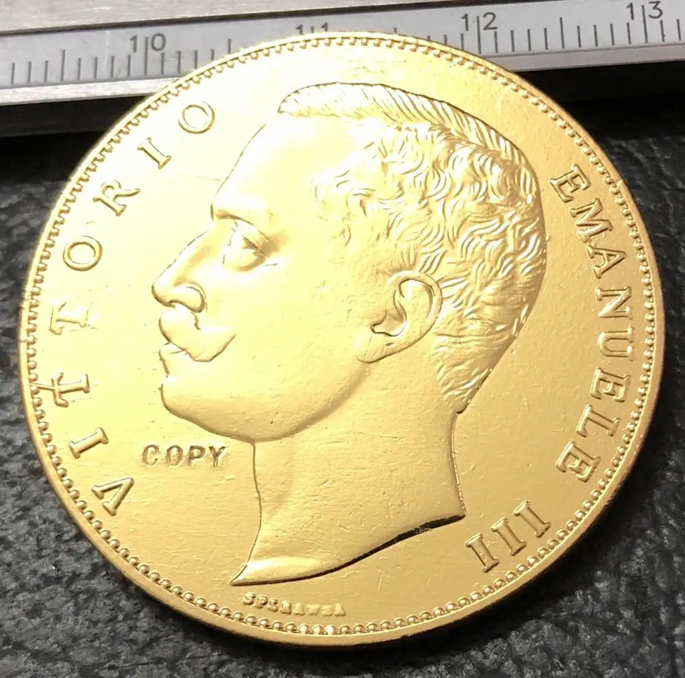 1905 Itlay 100 Lire Gold Copy Coinin Noncurrency Coins from Home