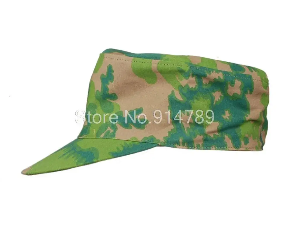 

WWII GERMAN PALM TREE CAMO SPRING AND FALL REVERSIBLE FIELD CAP SIZE L-34354