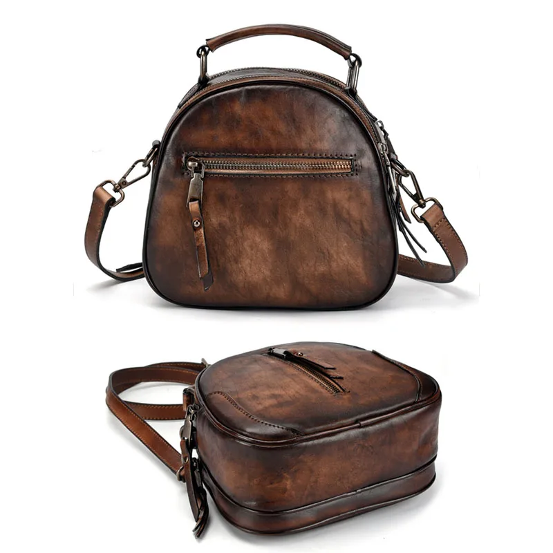 AETOO New tree high leather retro handbags hand-painted single shoulder diagonal cross-head leather casual bag