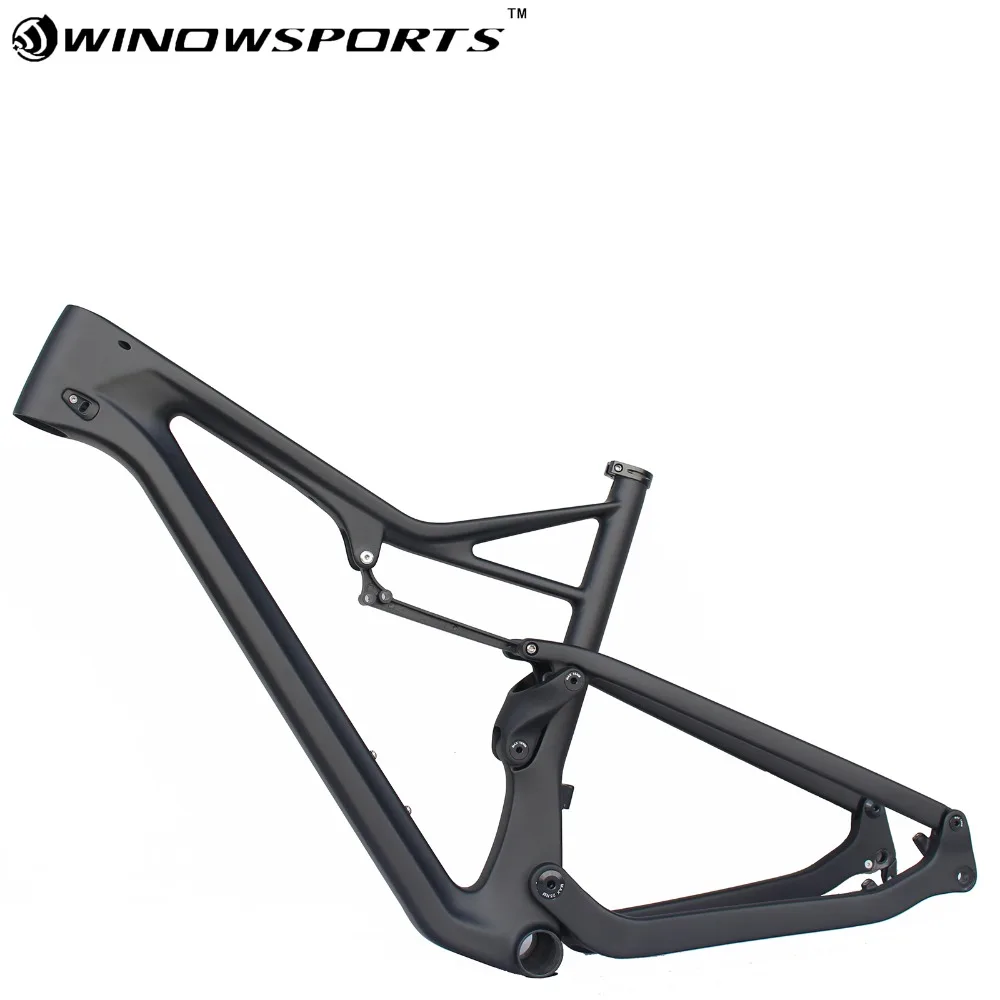 Flash Deal 29er Boost 148*12 Full Suspension Carbon mtb frame XC MTB Frameset carbon size 15.5/17.5/19.5 inch suspension frame disc frame 5