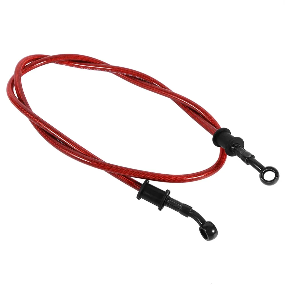 60cm Motorcycle Braided Steel Brake Clutch Oil Hose Line Pipe Red