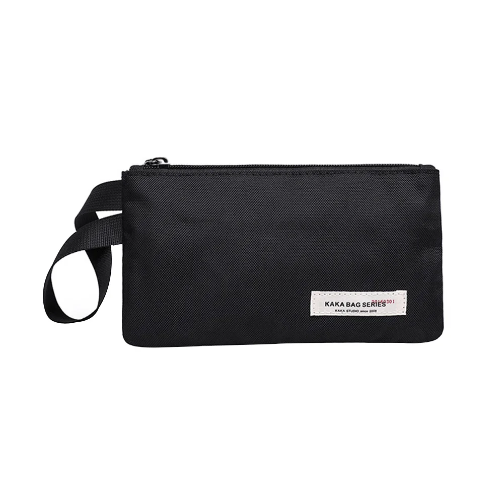 

Man Casual Clutch Envelope Bag Small Pouch Zipper Fashion Phone Holder Simple Canvas
