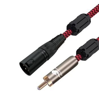 

High Quality 3 Pin Male XLR To RCA Male Shielded Audio Cable for Mixing Console Microphone Mixer Amplifier Speaker Cable 1M 2M