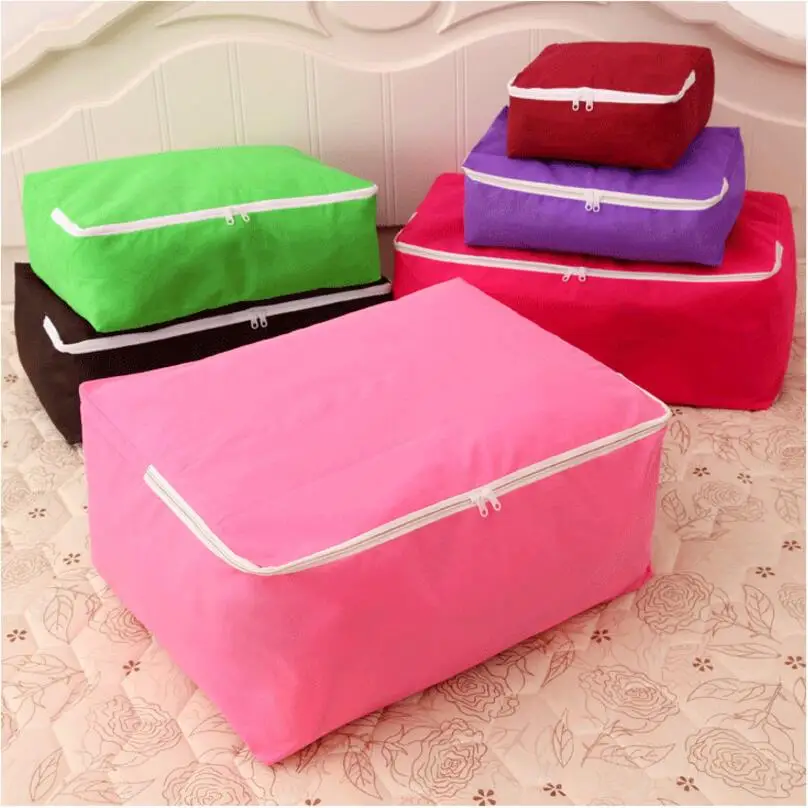 5 Size Non-woven Fabric Storage Bags Quilt Folding Clothes Storage Organizer Clothing Shoes Underwear Travel Bag Reusable
