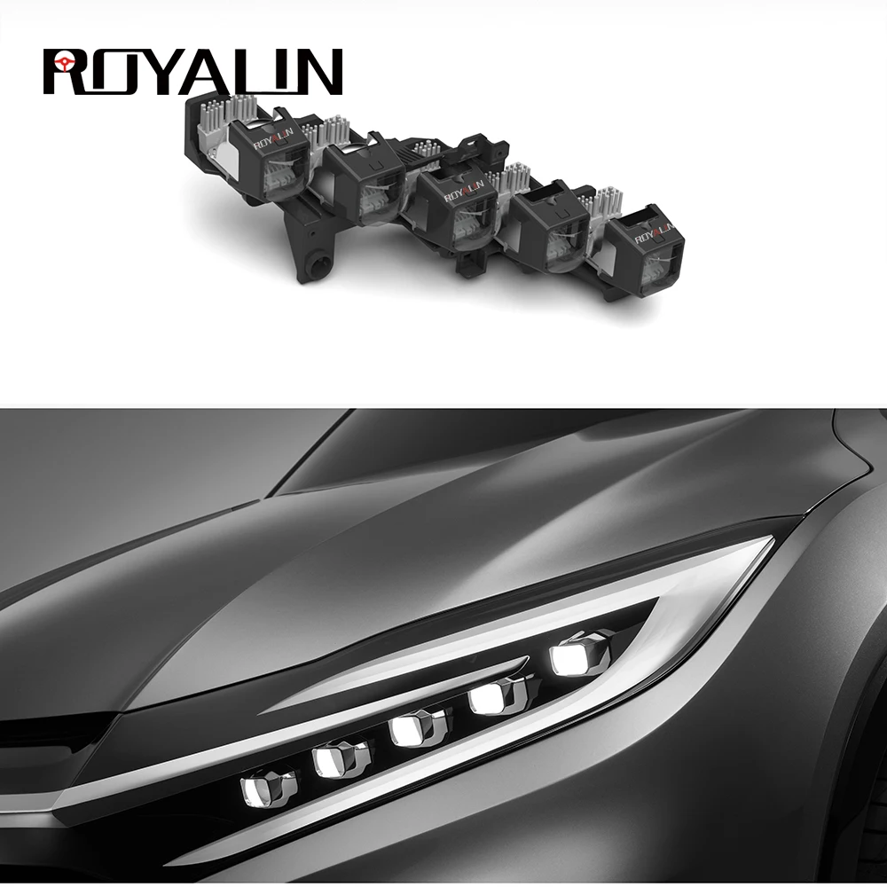ROYALIN Modular LED Headlamp Modules Group Projector Lens W/ High Low
